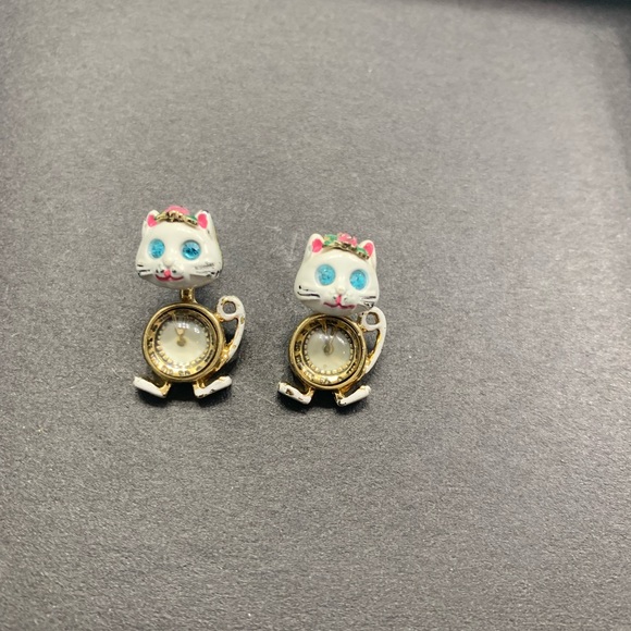 Alice In Wonderland Inspired Betsey Johnson Earrings - Picture 2 of 4